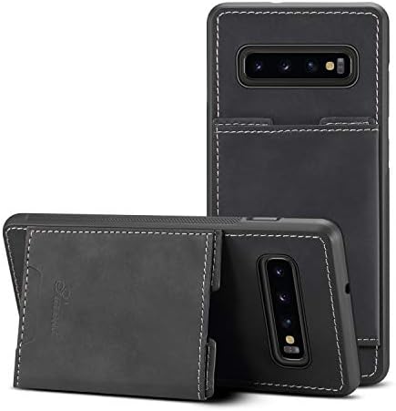 Samsung Galaxy S10Plus S10+ Case Cover,TACOO Slim Pu Leather Card Pocket Firm Kickstand Simplicity Protective Men Girl Shell