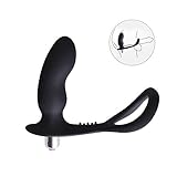 LEVETT Soft Silicone Prostate Perineum Massager Delayed Ring Vibrating Stimulator and Male Masturbation Sex Toys