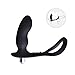 SheLins Soft Silicone Prostate Perineum Massager Delayed Ring Vibrating Stimulator and Male Masturbation Sex Toys