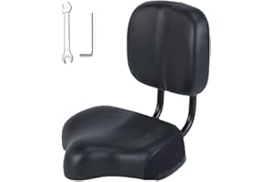 Backrest Saddle Bike Seat, Universal Thicker Soft Back Rest Cushion with Back Support for Mountain Bike Tricycle Bike