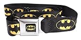 Batman Logo Black Seatbelt Belt