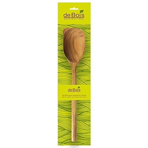 De Bois Deep Paddle 13.4 X 2.6 X 0.6 Inches L Organic Teak Cooking & Deep Food Container L Non Toxic Wooden Kitchen Utensils L Gift For Who Loved Healthy & Clean
