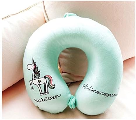 FunBlast Unicorn Soft Neck Pillow - Unicorn Neck Pillow for Airplane Travel for Men,Women & Kids. (Green)