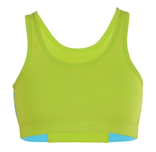 Dragonwing girlgear Sujetador deportivo para niñas, estilo de malla con espalda cruzada, doble capa, secado rápido, soporte firme