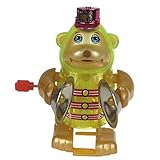 Monkey Wind Up Toy - Monkey Claps Cymbals And Walks In Circles - Unique Windup Features - 3 Inches Tall