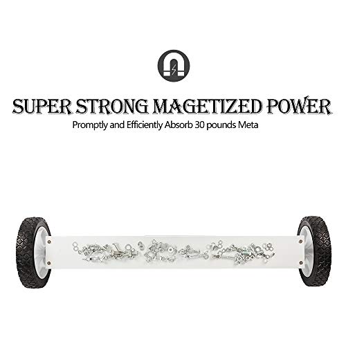 SSLine Rolling Pickup Sweeper with Wheels 36" Wide Broom Heavy Duty Industrial