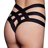 Thong,Goddessvan Women Sexy Bandage Open Crotch Crotchless Panties Plus Size Thong V-string Lingerie Underwear