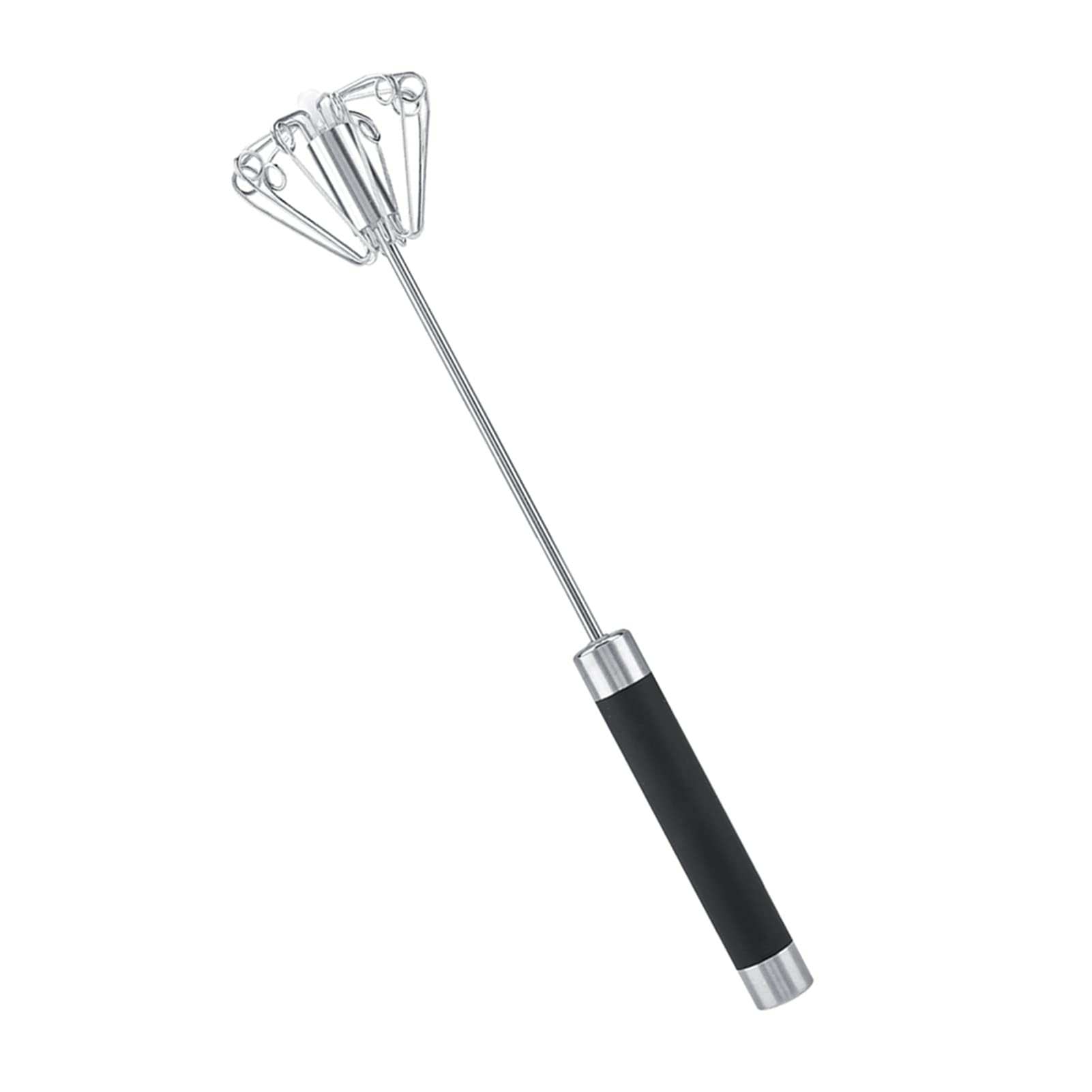 Semi Automatic Egg Whisk, Stainless Steel Hand Push Whisk Beater Hand Baking Mixer for Egg Milkshakes Fresh Cream