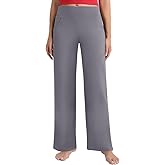 SASUNOU Women's Straight Leg Yoga Pants, High Waist Office Trousers, Stretchy Work Pants with Pockets