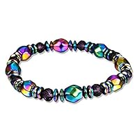 Amlaiworld Fashion Bracelet Jewelry Boy Girl Charm Bracelet Colorful Magnet Jewelry Unisex Magnetic Hematite Bracelets (Free, Multicolor)