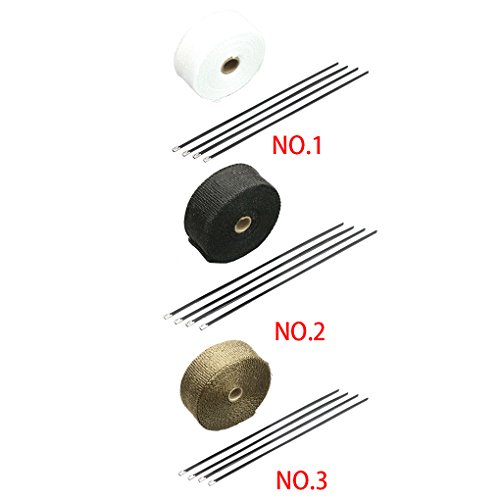 Egal 5m 10m Motorcycles Exhaust Front Pipe Cloth Roll Motorbike Anti-hot Wrap Heat Manifold Insulation Cloth Roll black 1.5mm50mm10m - Thumbnail 2