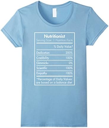 Women's Nutritionist t shirt - Nutrition facts tees XL Baby Blue