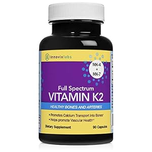 InnovixLabs Full Spectrum Vitamin K2 with MK-7 and MK-4, All-Trans Bioactive K2, 600 mcg K2 per Pill, Soy & Gluten Free…