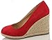 Delicious Women's Parma Round Toe Espadrille Wedge Slip on Sandals