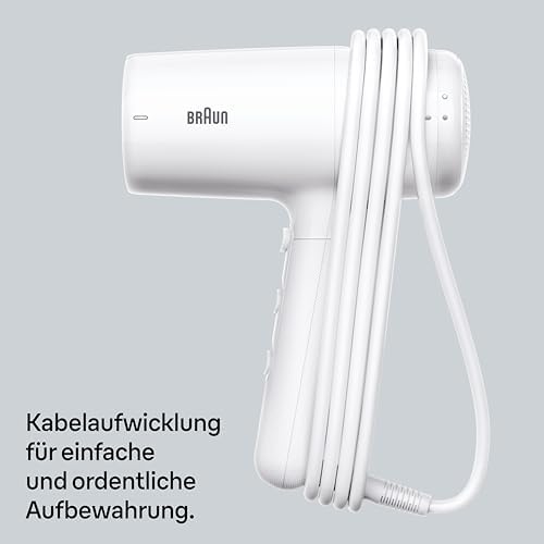 Haartrockner HD2.21 – Leichter Haartrockner mit Diffusor und Stylingdüse für alle Haartypen, IONTEC Technologie, 2200 W, 3 Temperaturen und 2 Geschwindigkeiten, Weiß, BRHD226E