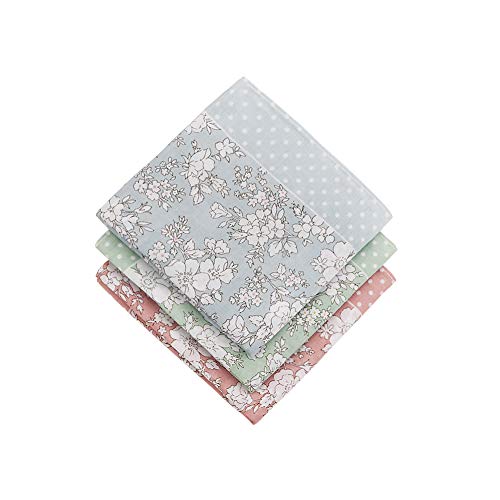 Houlife Ladies 100% 60S Cotton Handkerchiefs Womens Floral Print Hankies for Wedding Party 18x18"