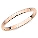 10k Rose Gold 2mm Light Comfort Fit Plain Wedding Band - Size 6.5