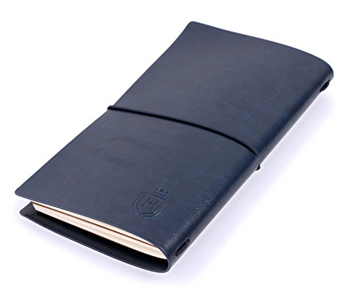 Refillable Travel Journal Notebook | 8.1"x4.7" | Two Blank Inserts Included