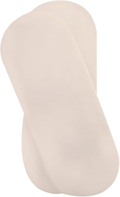 Clair de Lune 2 Pack Moses Basket Sheets 74 x 30 cm Cream Jersey Cotton
