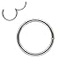 NewkeepsR 1PC-18G 10mm(3/8 inch) Hinged Clicker Nose Hoop Ring 316L Steel Seamless Segment Helix Daith Cartilage Tragus Earrings Piercing