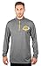 Ultra Game Men's Standard Quarter Zip Pullover Long Sleeve Tee, Heather Charcoal, Large