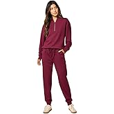 Softies Quarter Zip Jogger Lounge Set for Women Ultra Soft 2 Piece Loungewear with Zip Pullover Top and Jogger Pants