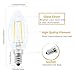Lamsky E14 European Base LED Filament Edison Bulb, 2W Warm White 2700K, No-Dimmable (4-Pack)
