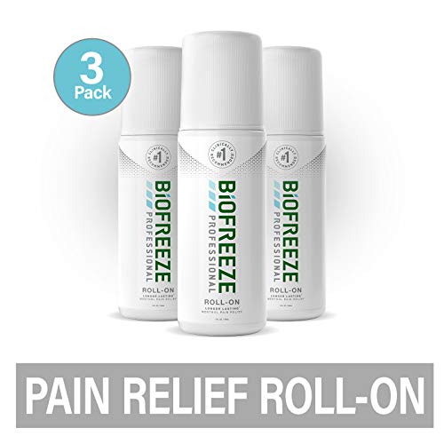 Biofreeze Professional Pain Relief RollOn 3 oz Bottle Green Pack of 3