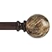 Kenney KN80436 Marble Ball End Standard Decorative Window Curtain Rod, 36-66