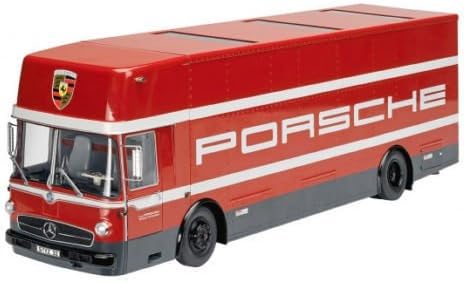 Mercedes O 317 Porsche Race Car Transporter 1/18 by Schuco 450032300