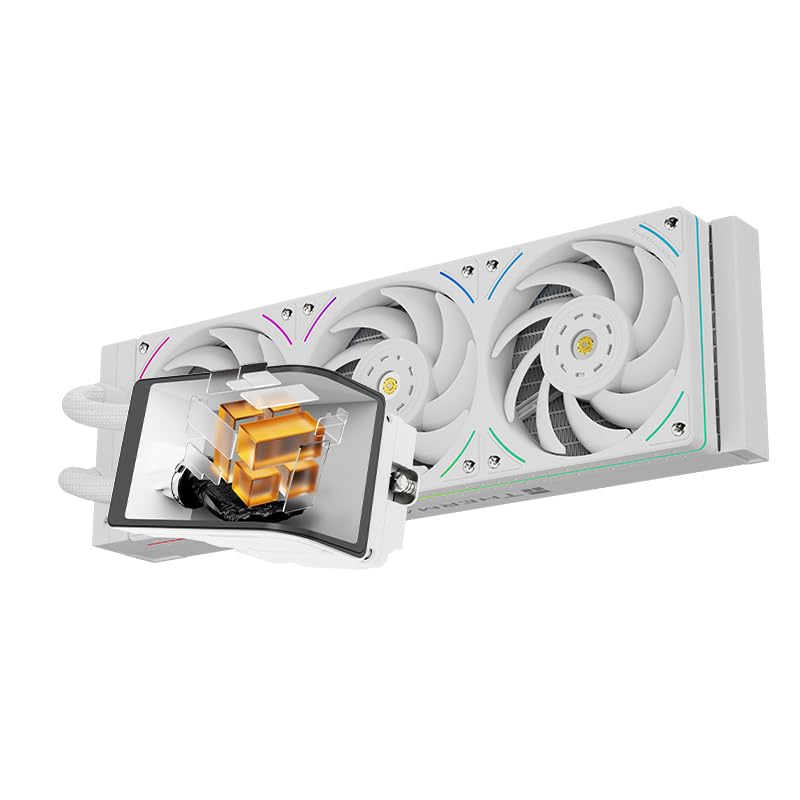 Photo 1 of Thermalright Wonder Vision 360 UB ARGB White CPU AIO Liquid Cooler - Rotatable 6.67'' Curved Screen 3D Effect, 2K Resolution, 2150RPM TL-UB36 Fans, for AM4/AM5 & Intel 1700/1851