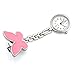 Top Plaza Pack of 4 Womens Girls Butterfly Nurse Fob Clip On Brooch Hanging Pocket Watches Set