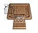 Deluxe Bamboo Cheese and Cracker Serving Tray with Hide-Away 4 Piece Utensils Set - Wine and Cheese Party Platter - Wine Gift - By HouseVines