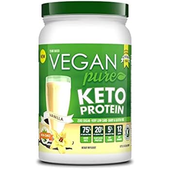 Amazon.com: Vegan Pure Keto Protein Powder, Sugar Free, Gluten Free, Very Low Carb, Medium Chain