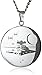 Star Wars Jewelry Men's Imperial Symbol Front with Etched Death Star at The Back Pendant Necklace, 22