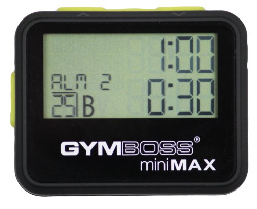 Gymboss miniMAX Interval Timer and Stopwatch - Black/Yellow SOFTCOAT