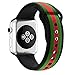 Daze Colors Silicone Band for A pp le Watch Replacement Bands for i Watch (Black Strips, 42mm)