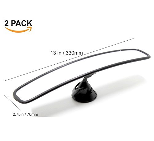 OtoLiman 2 Pack Universal Car 330mm Panoramic Interior Rearview Mirror/Removable Suction Cup/for All Cars/Convex Wide Angle Rear View - Thumbnail 4