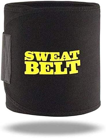 GJSHOP Slimming Waist Trimmer Burn Fat Sweat Belt for Men and Women (Color-Black).