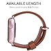 JSGJMY Apple Watch Band 38mm Genuine Leather Wrist Strap Replacement Bracelet with Stainless Metal Clasp for iWatch Series 2/Series 1/ Edition/Sport(Light Brown+Rose gold Clasp)