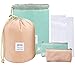 2 Pack Travel Makeup Bags Waterproof Cosmetic Bags Multifunctional Bucket Toiletry Bag Make up Organizer Barrel Cases Kit Storage pocket Soft Collapsible Portable Cosmetic Cases primary