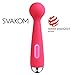 SVAKOM Mini Emma 100% Waterproof Powerful Electric Wand Massager Rechargeable Vibrator for Women(Plum Red)