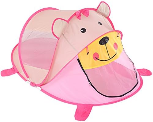 Beach Tent,Berusn Portable Instant Pop Up Beach Play Tent UPF 50 + Sun Shelter ,Protect From Sun & Bugs,Large Play House for 2-3 Kids (Pink)