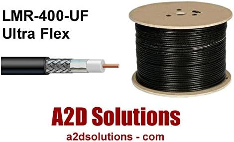 Genuine - Times Microwave LMR-400-UF Ultra Flex RG-8 RF Cable - 1,000 ft - Black