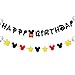 BeYumi Mickey Birthday Banner and Garland, Red Black and Yellow Party Decoration for Kids Birthday