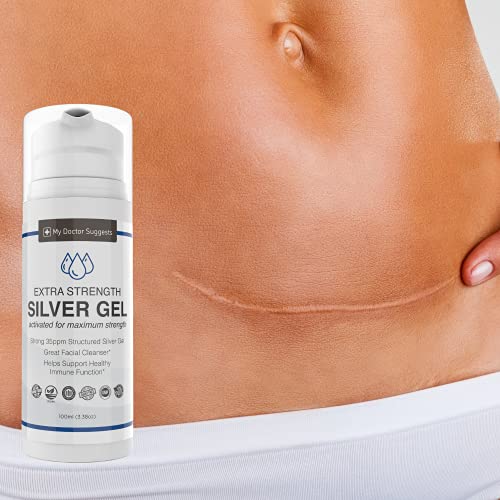 Structured Colloidal Silver Gel for Burns and Wounds Cooling Silver Extra Strength 35ppm