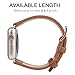 JSGJMY Apple Watch Band 38mm Premium Vintage Genuine Leather Wrist Strap Replacement Bracelet with Stainless Metal Clasp for iWatch Series 2/Series 1/ Edition/Sport(Light Brown+Golden Buckle)