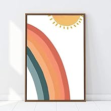 signwin Framed Canvas Wall Art Nordic Rainbow Canvas Prints Home Artwork Decoration for Living Room,Bedroom - 24x36 inches