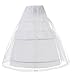Edress Girls 3 Layers Wedding Flower Girl Petticoat Kids Underskirt Slip White,Large