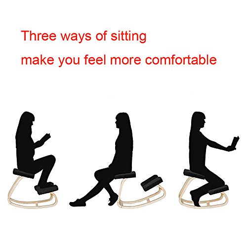 image for Seeutek Ergonomic Kneeling Chair Beech Wood Office Chair - Perfect for